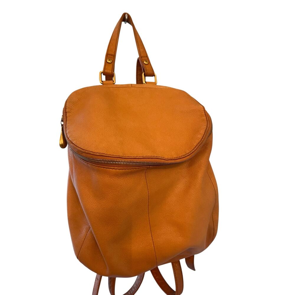 HOBO River Women's Tan Indie Pebbled Leather Luxe Teardrop Backpack Purse - Picture 3 of 12